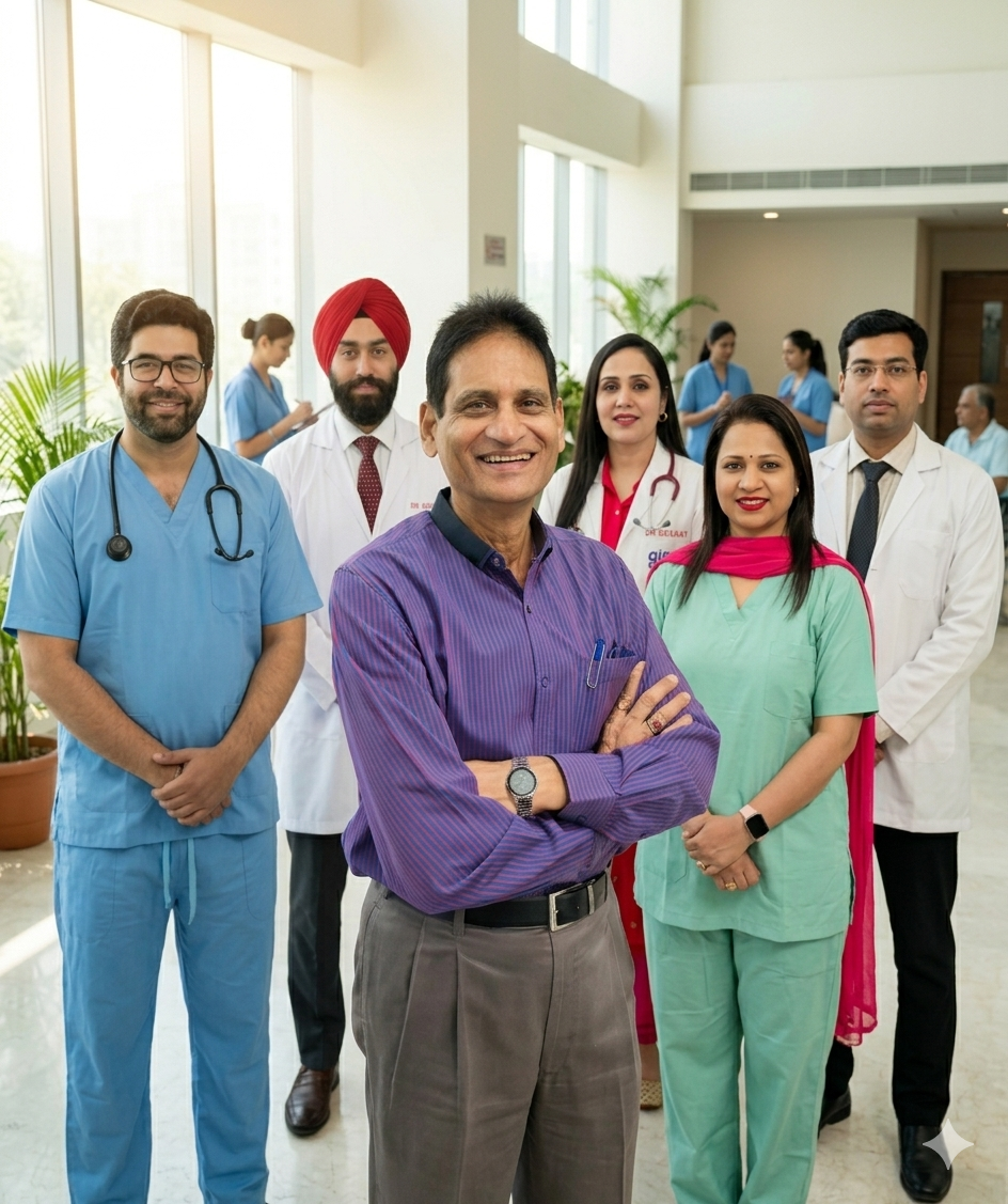 Dr. Anil Bhansali and the Gini Hospital specialist team